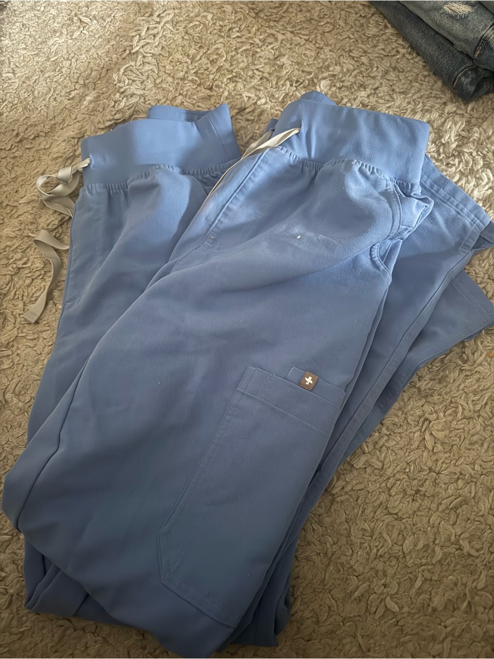 2 pairs Yola skinny Ceil blue scrubs